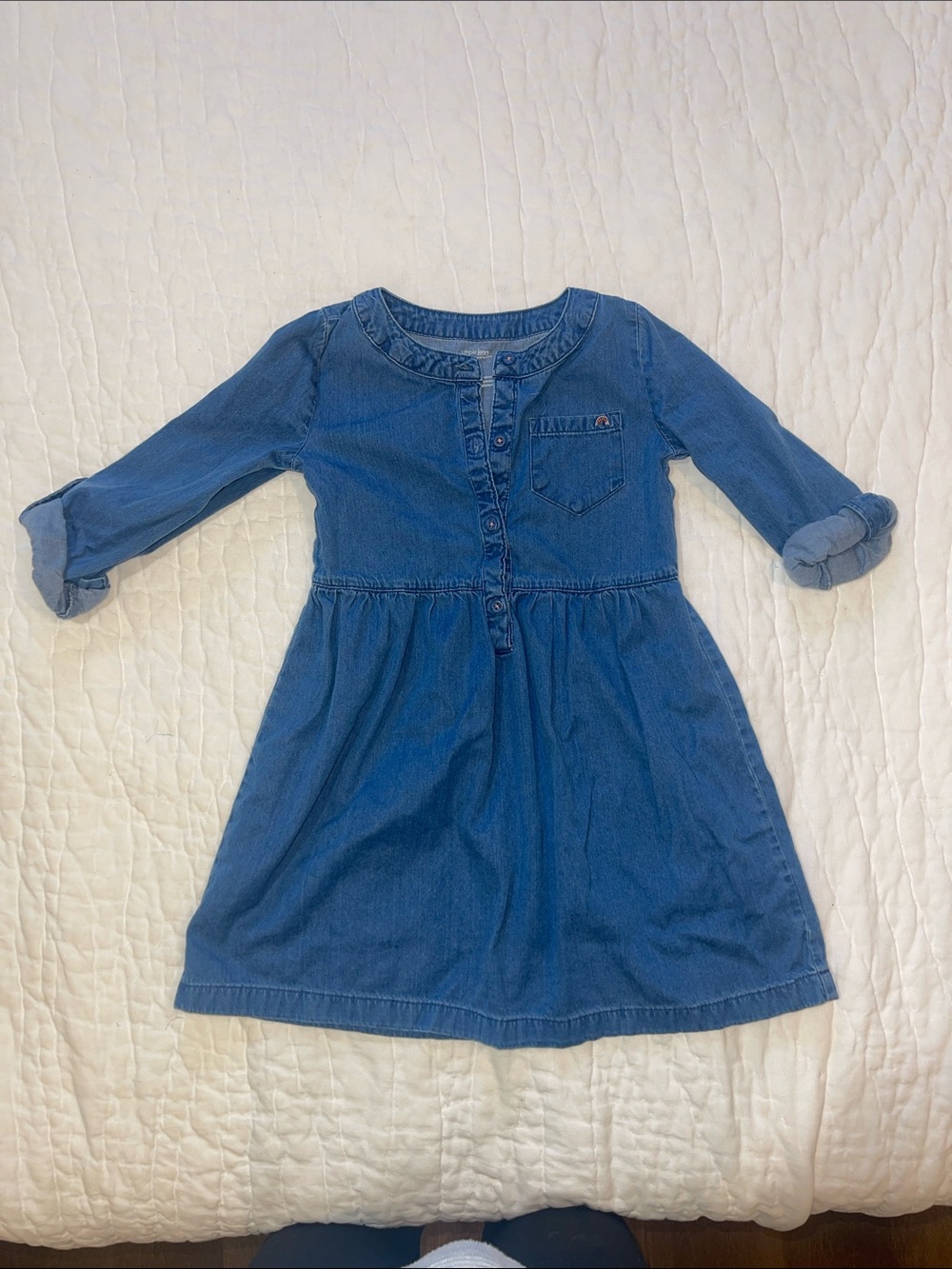 Carter’s Blue Denim Button-Front Girls Dress 5T